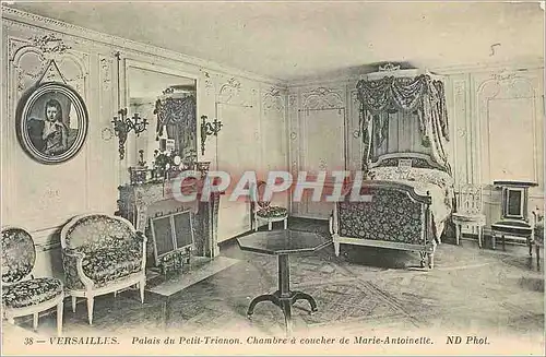 Ansichtskarte AK Versailles Palais du Petit Trianon Chambre a Coucher de Marie Antoinette