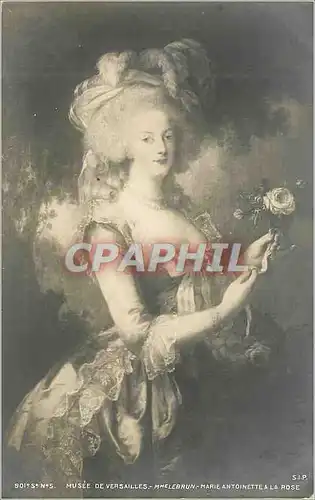 Cartes postales Musee de Versailles Mme Lebrun Marie Antoinette a la Rose