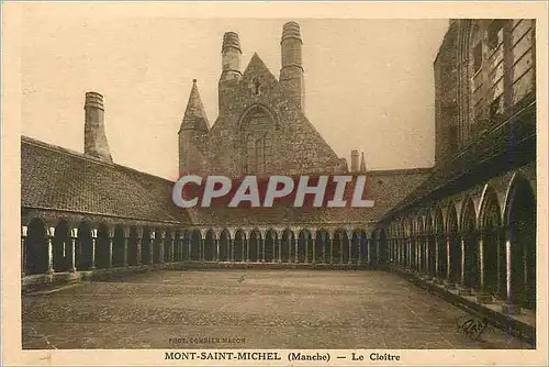 Ansichtskarte AK Mont Saint Michel (Manche) Le Cloitre