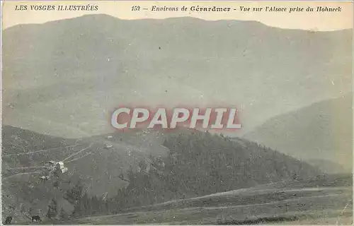 Ansichtskarte AK Environs de Gerardmer Les Vosges Illustrees Vue sur l'Alsace prise du Hohneck