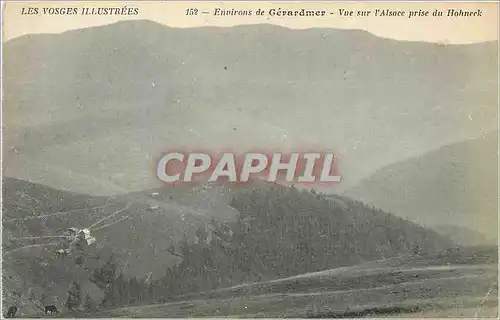 Cartes postales Environs de Gerardmer Les Vosges Illustrees Vue sur l'Alsace prise du Hohneck