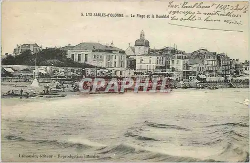 Cartes postales Les Sables d'Olonne La Plage et le Remblai