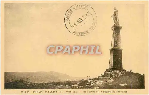 Cartes postales Ballon d'Alsace (Alt 1256 m) La Vierge et le Ballon de Servance