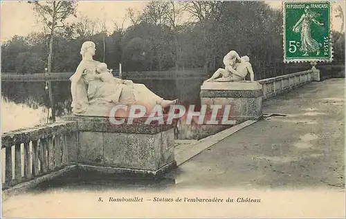 Cartes postales Rambouillet Statues de l'Embarcadere du Chateau