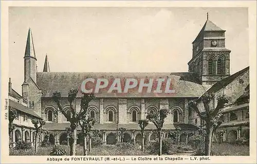 Cartes postales Abbaye de Fontervault (M et L) Le Cloitre et la Chapelle