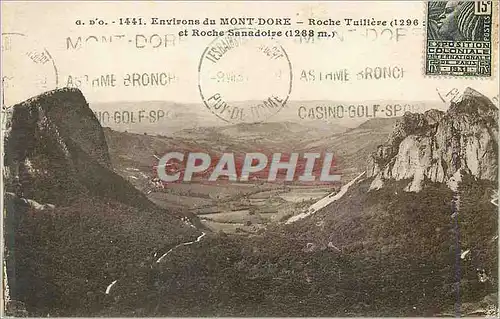 Cartes postales Environs de Mont Dore Roche Tuiliere (1296 et Roche Sanadoire (1288 m)