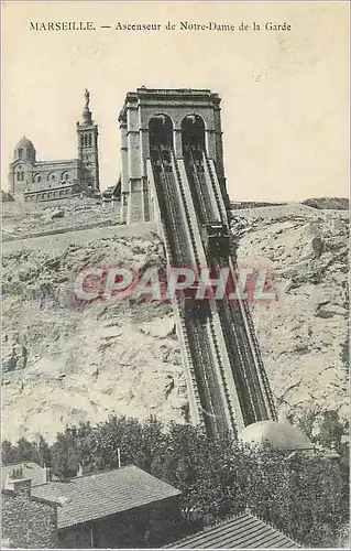 Cartes postales Marseille Ascenseur de Notre Dame de la Garde