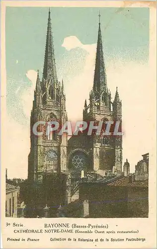Cartes postales Bayonne (Basses Pyrenees) Cathedrale Notre Dame (Ensemble Ouest apres Restauration)