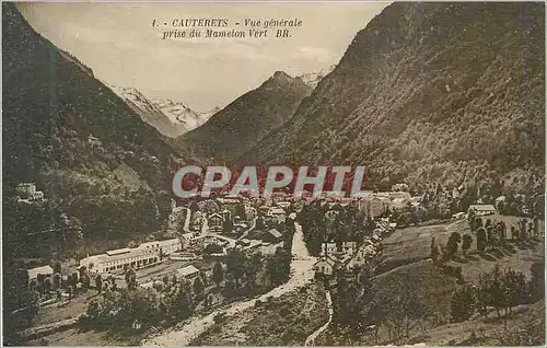 Cartes postales Cauterets Vue Generale prise du Mamelon Vert
