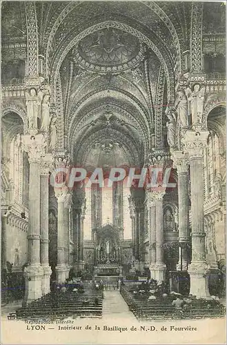 Cartes postales Lyon Interieur de la Basilique de N D de Fourviere