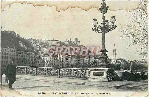 Cartes postales Lyon Pont d'Ainay et le Coteau de Fourvieres