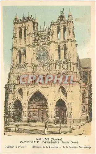 Cartes postales Amiens (Somme) Cathedrale Notre Dame (Facade Ouest)