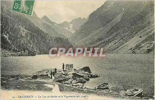 Cartes postales Cauterets Le Lac de Gaube et le Viguemale (alt 3298 m)