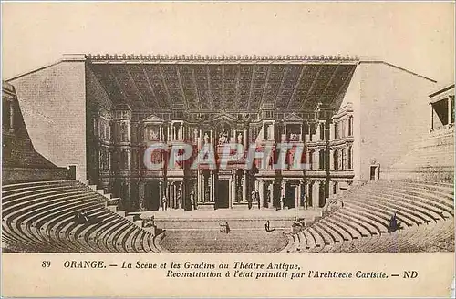Cartes postales Orange La Scene et les Gradins du Theatre Antique