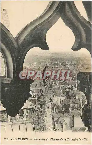Ansichtskarte AK Chartres Vue prise du Clocher de la Cathedrale