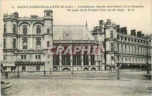 Cartes postales Saint Germain en Laye (S et O) Le Chateau (Facade Sud Ouest) et la Chapelle
