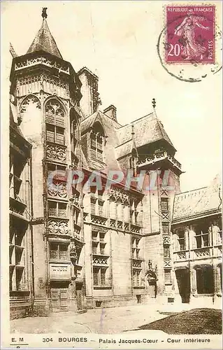 Cartes postales Bourges Palais Jacques Coeur Cour Interieure