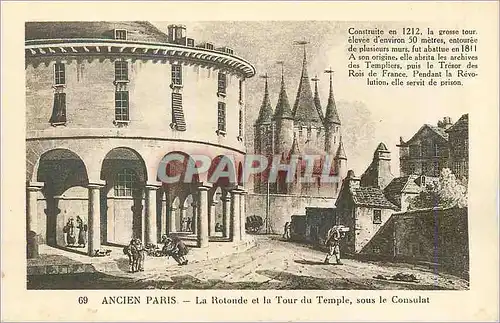 Cartes postales Ancien Paris Le Rotonde et la Tour du Temple sous le Consulat