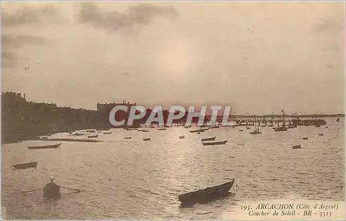Cartes postales Arcachon (Cote d'Argent) Coucher de Soleil
