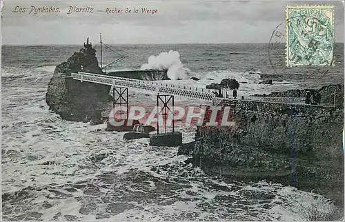 Cartes postales Biarritz Les Pyrenees Rocher de la Vierge