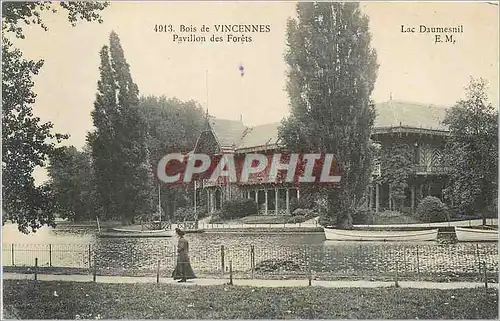 Cartes postales Bois de Vincennes Pavillon des Forets Lac Daumesnil