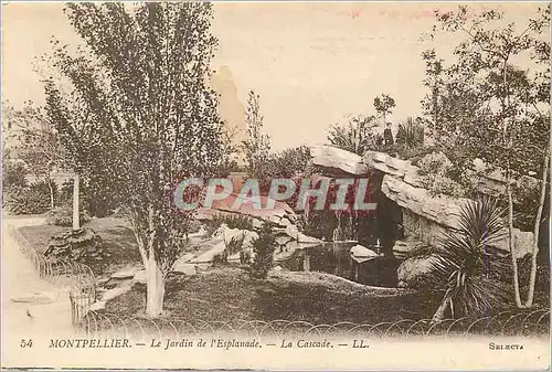 Ansichtskarte AK Montpellier Le Jardin de l'Esplanade La Cascade