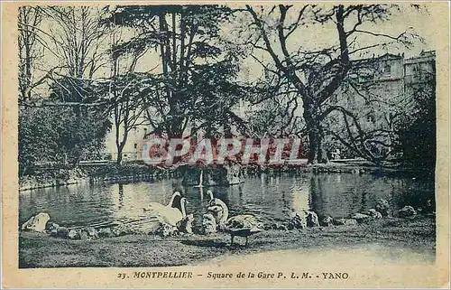 Cartes postales Montpellier Square de la Gare P L M Yano