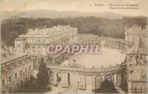 Cartes postales Nancy Hemicycle de la Carriere Palais du Gouvernement