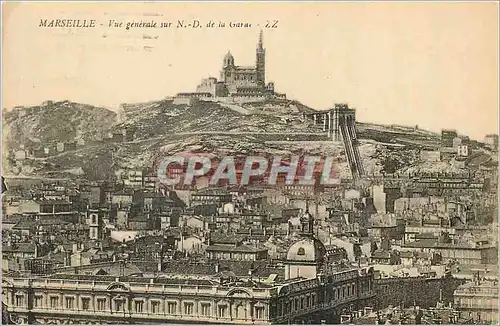 Cartes postales Marseille Vue Generale sur N D de la Gare