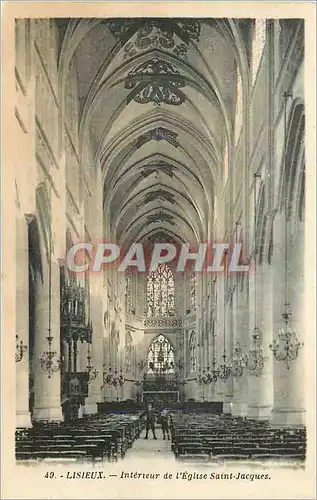 Cartes postales Lisieux Interieur de l'Eglise Saint Jacques