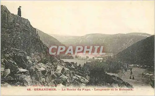 Cartes postales Gerardmer La Roche du Page Longemer et le Hohneck