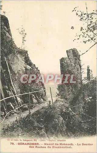 Ansichtskarte AK Gerardmer Massif du Hohneck Les Santier des Roches du Frankenthal