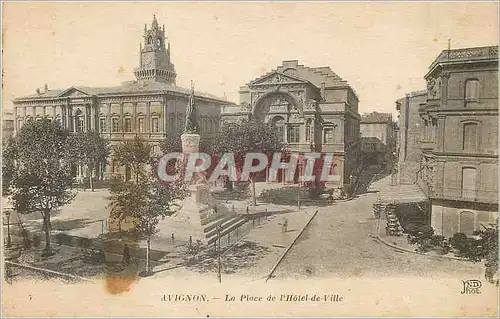 Cartes postales Avignon La Place de l'Hotel de Ville