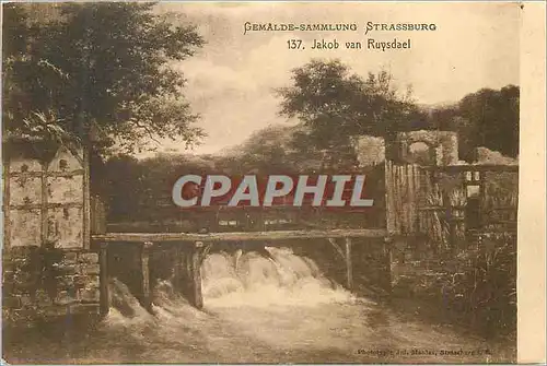 Cartes postales Gemalde Sammlung Strassburg Jacob van Ruysdael