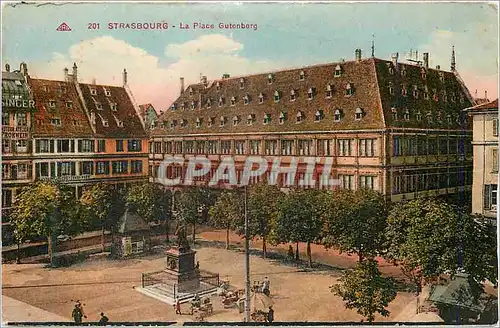 Ansichtskarte AK Strasbourg La Place Gutenberg