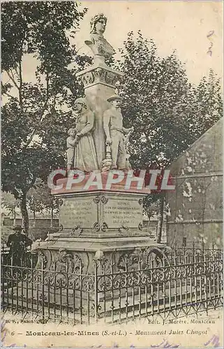 Cartes postales Montceau les Mines (S et L) Monument Jules Chagot