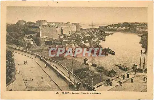 Cartes postales Brest L'Avant Port et le Chateau
