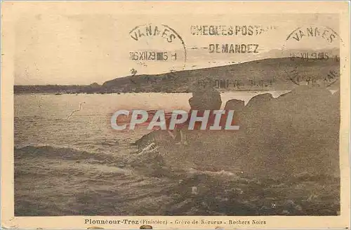 Cartes postales Plouneour Trez (Finistere) Greve de Kerurus Rochers Noirs