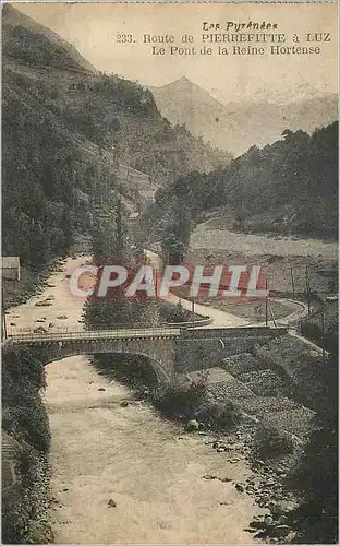 Ansichtskarte AK Route de Pierrefitte a Luz Le Pont de la Reine Hortense