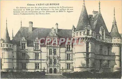 Cartes postales Chateau d'Azay le Rideau