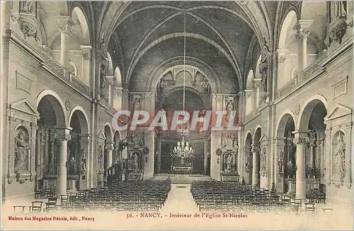 Cartes postales Nancy Interieur de l'Eglise St Nicolas