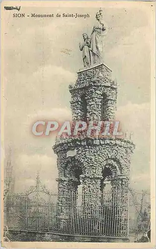 Cartes postales Sion Monument de Saint Joseph