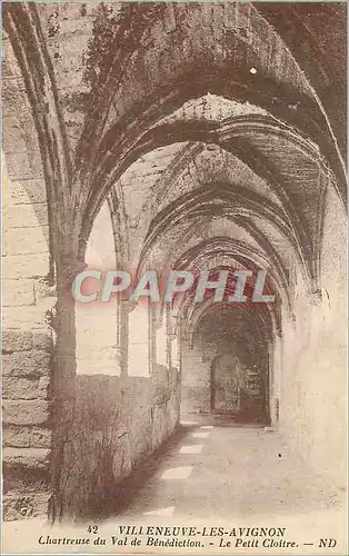 Cartes postales Villeneuve les Avignon Chartreuse du Val de Benediction Le Petit Cloitre