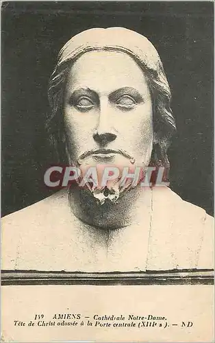Cartes postales Amiens Cathedrale Notre Dame Tete de Christ adoree a la Porte Centrale (XIIIe S)
