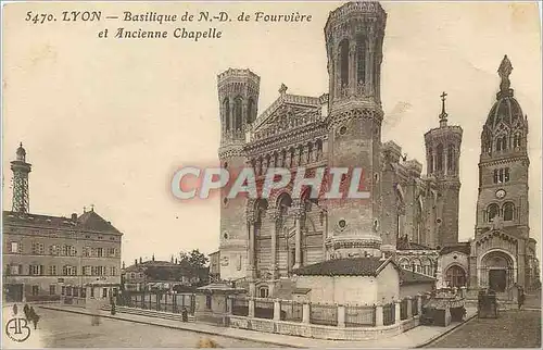 Cartes postales Lyon Basilique de N D de Fourviere et Ancinenne Chapelle