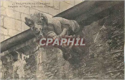 Cartes postales Villefranche sur Saone Gargouille de l'Eglise Notre Dame des Marais