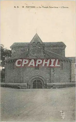 Cartes postales Poitiers Le Temple Saint Jean L'Entree