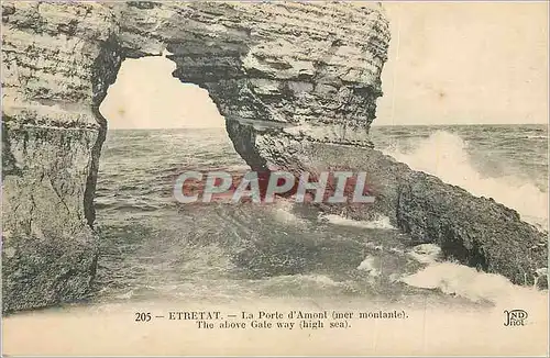 Cartes postales Etretat La Porte d'Amont (mer Montante)
