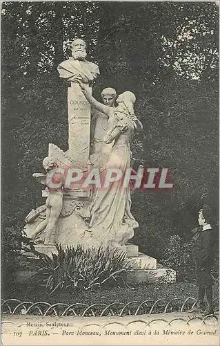 Ansichtskarte AK Paris Parc Monceau Monument Eleve a la Memoire de Gounod