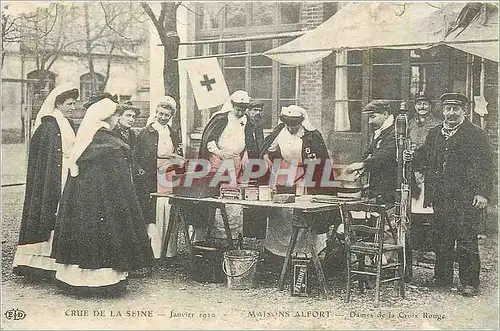 REPRO Crue sur Seine Janvier 1910 Maisons Alfort Dames de la Croix Rouge